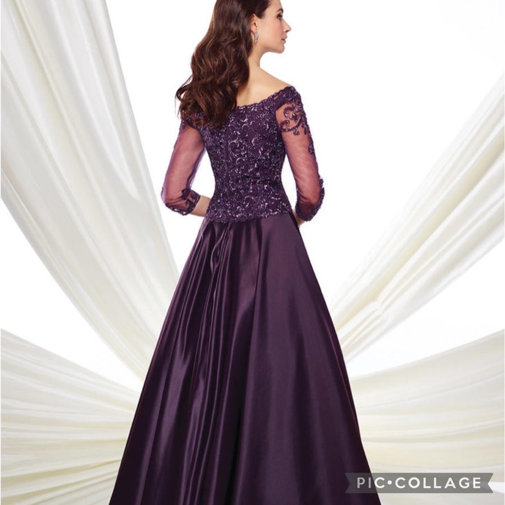 Montage by MonCheri 3/4 length sleeves gown - Picture 5 of 8